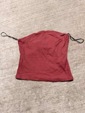 H&M Ribbed Strapless Camisole in Dusty Rose